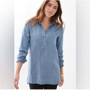 J. Jill Chambray Blue Tunic Top XL